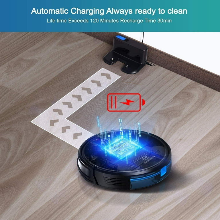 MOOSOO Smart Wi-Fi Robot Vacuum Cleaner Self-Charging Robotic