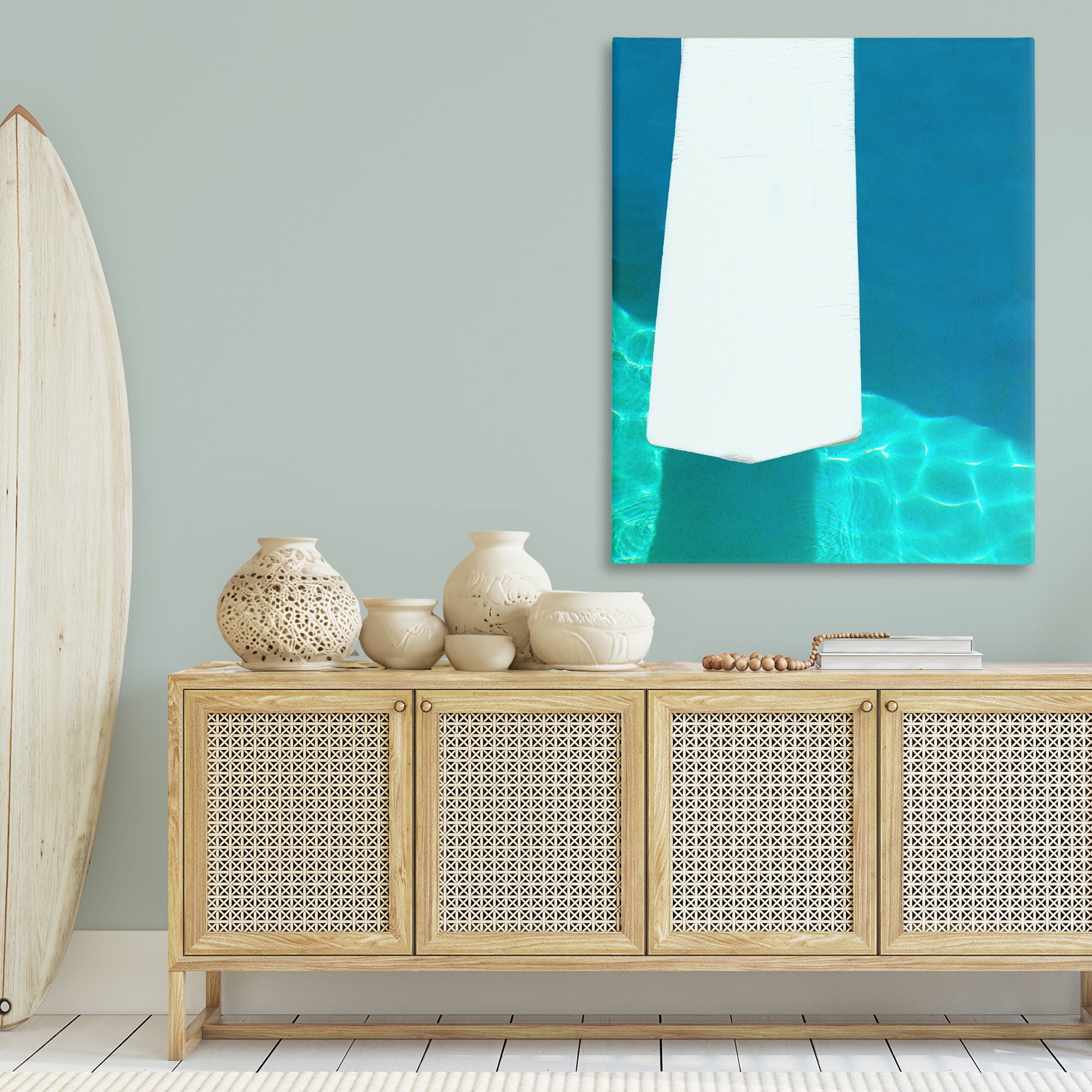 Stupell Industries Summer Diving Board Nautical & Beach Painting Wrapped Canvas Art Print Wall Art, 36 x 48