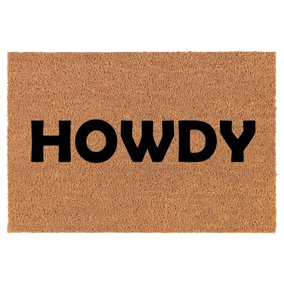 Doormat Natural Coco Coir Door Mat Howdy (24" x 16")