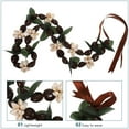 thumbnail image 3 of Raindrops Hawaiian Graduation Kukui Nut Leis Flower Necklace Ribbon Bow Tie Hawaiian Leis Necklace for Grade Party Favors, 3 of 8
