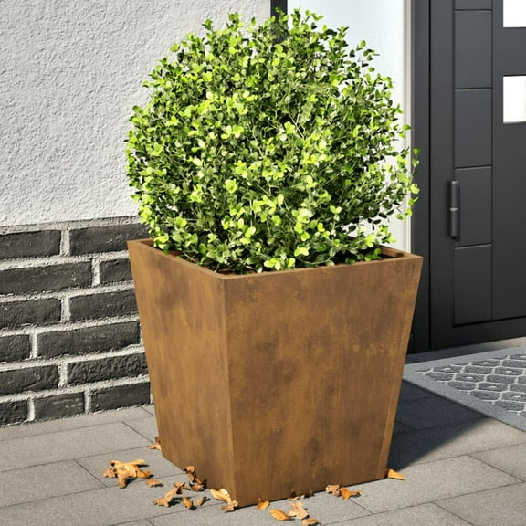 vidaXL Garden Planter Set of 2 Natural metal, Rust develops over time.