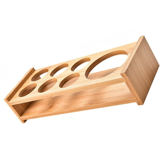 LABSERRON Glass Holder Rack Cup Display Holder Khaki Synthetic Material 1Set 10.2x3.9in