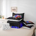 thumbnail image 6 of Manfei Boys Gaming Gamer Bedding Comforter Set, Video Game Console Gamepad Full Bedding Set, Black Red Blue Fitted Sheet Flat Sheet, Super Cozy Room Decor Reversible 7 Pieces, 6 of 8