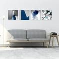 thumbnail image 2 of Abstract Geometry Canvas Wall Art Picture Blue Print Painting Wall Decor Artwork for Bedroom Office Living Room Decoration (12"x12"x4pcs), 2 of 6