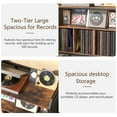 thumbnail image 4 of HOHYN 3-Tier Record Player Stand with Fixed Dividers, Holds 300+ Vinyl Albums, Industrial Vintage Turntable Table with Storage Cabinet for Record Player and Speakers, 4 of 7