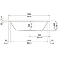 thumbnail image 2 of Duravit 700101000000092 D-Code 71" Drop In Acrylic Soaking Tub - White, 2 of 7
