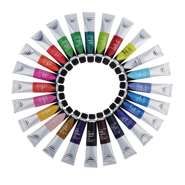 12 / 24pc Acrylic tube Bright Colors Crafts - 24 Color 20ml 11cm 24 colores 20ml 11cm Gloria Tubo de pintura acrílica