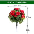 thumbnail image 3 of |8019|21in artificial begonia ball tree 2 pack-stunning fake silk topiary trees para home decor garden patio & indoor use in red begonia|, 3 of 7
