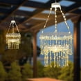 thumbnail image 4 of Outdoor Solar Hanging Lantern Light - 54 LED Waterproof Crystal Chandelier, 2-Tier Design with Long-Lasting Lithium Battery for Garden,Yard,Patio,Events, 4 of 8