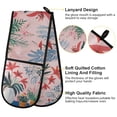 thumbnail image 2 of Yayeee Double Oven Mitt Kitchen Heat Resistant Baking 35" x7" Quilted Glove, Flowers and Leaves, 2 of 6