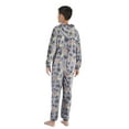 thumbnail image 2 of Maillot Gamer Gris Garçon, Pyjama Velours Doux et Confortable avec Capuche, 2 of 4