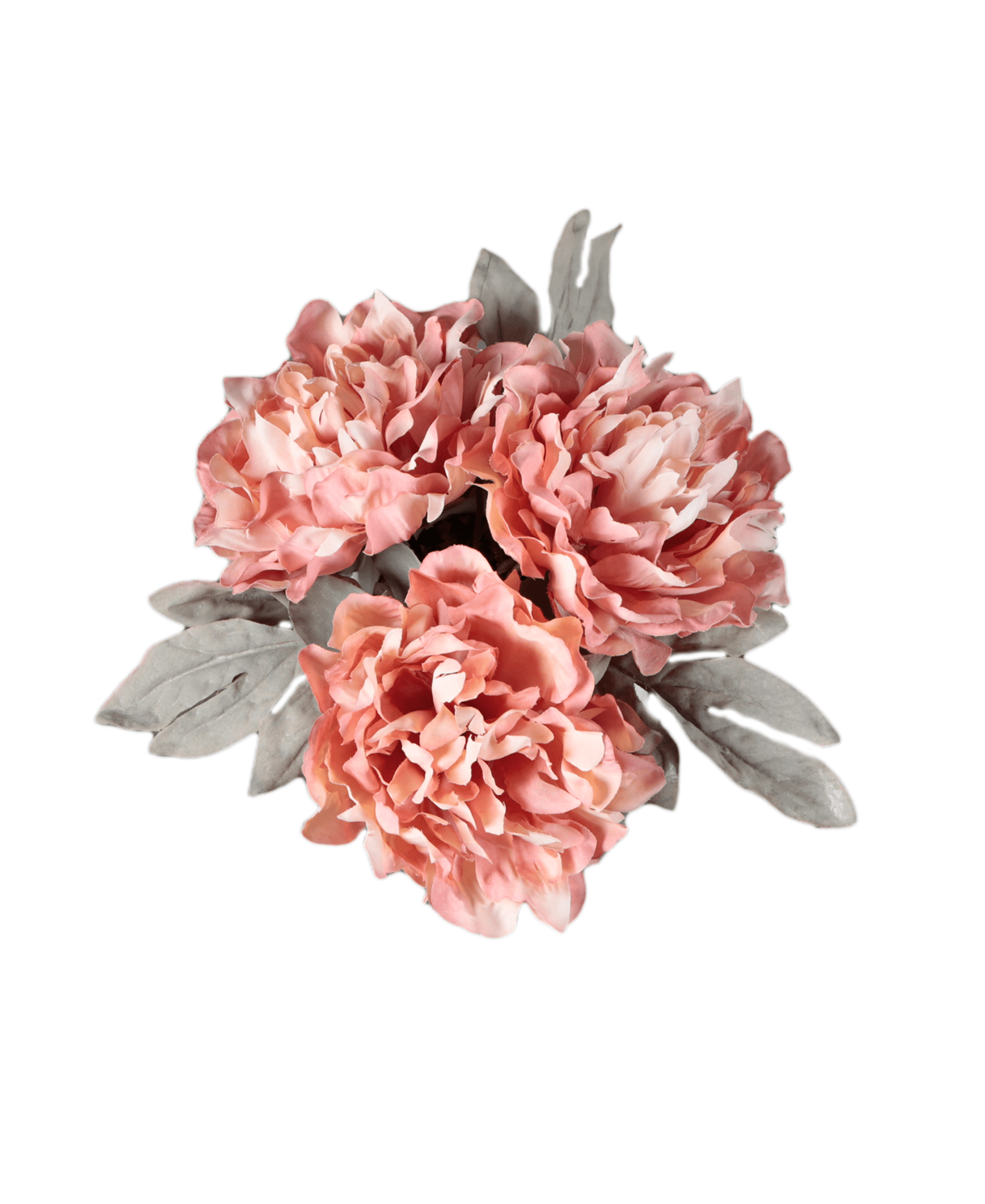 Mainstays 7.5" Artificial Peony Flowers in White Ceramic Tulip Pot – Faux Floral Arrangement for Tabletop Decor, 1 lb