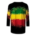 thumbnail image 4 of DHFJKG Womens 3/4 Sleeve Tshirts Summer Crew Neck Color Block Printed Loose Fit Casual Fashion Tunic Stylish Tops, 4 of 5