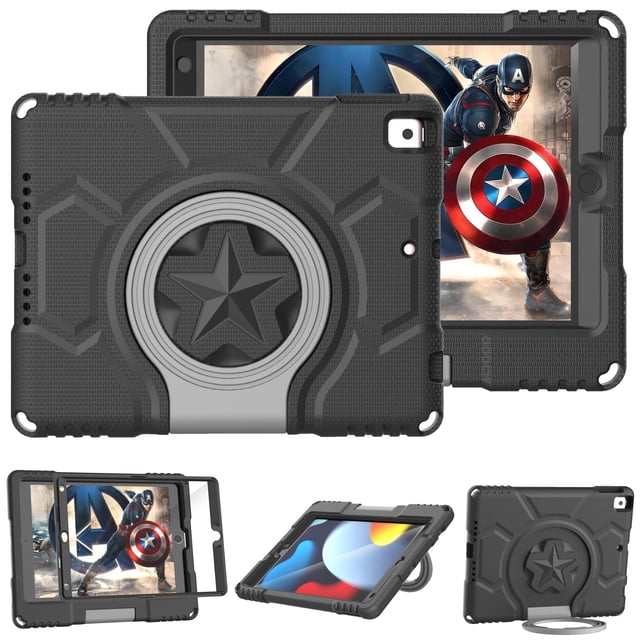Funda DICEKOO Kids para iPad 10.2 de 9.ª, 8.ª y 7.ª generación con pantalla negra
