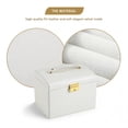 thumbnail image 4 of Casegrace Portable Jewelry Box Women Girls Leather Drawer Organizer Earrings Ring Necklace Storage Jewelry Case With Key, 4 of 9