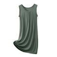 thumbnail image 4 of Fiaer,Oversized Sleeveless Tank Nightgowns for Women,Womens Crew Neck Loose Fit Sleepwear,Women's Casual Trendy Comfortable Basic Pajamas Army Green XL, 4 of 4