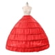 thumbnail image 3 of Enagua de poliéster para boda, cintura elástica, enaguas para bailes de graduación, Rojo 6 Aros Zulema Enaguas Crinolina, 3 of 4