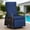 Navy blue, variant on Umi Patio Swivel Rattan Lounge Chair 42.2"H, Navy blue– Indoor & Outdoor Recliner with Side Table