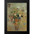 thumbnail image 2 of Redon, Odilion 11x14 Black Modern Framed Museum Art Print Titled - Bouquet of Flowers with Butterflies, 2 of 5