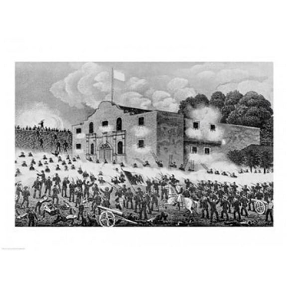 The Siege of The Alamo Poster Print - 36 x 24 in. - Large