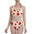 thumbnail image 2 of Picia Red Ladybug Women's High Waisted Bikini Scoop Neck Swimsuit Two Pieces Bathing Suit-XX-Large, 2 of 8