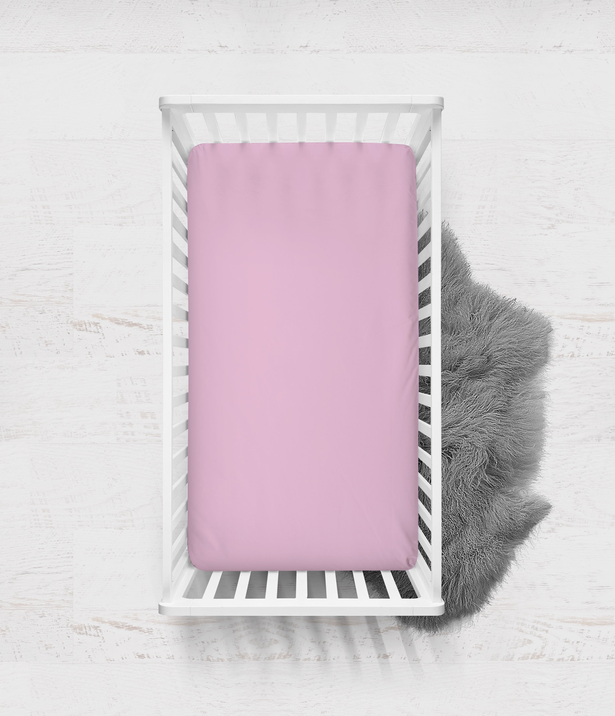 Bacati - MixNMatch Solid Crib/Toddler Bed Fitted Sheets 100% Cotton Percale, Pink, 2-Pack