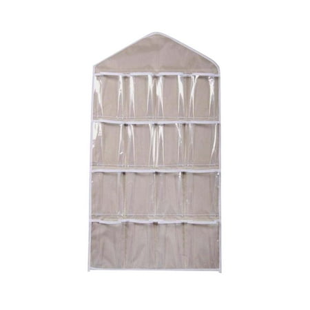

16 Pockets Transparent Hanging Storage Bags Socks Bra Underwear Organizer for Home/Travelling
