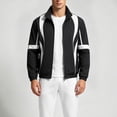 thumbnail image 2 of Mens Zip Up Jacket Color Block Urban Hip Hop Premium Track Jacket Sportswear Urbanwear Streetwear Fashion Top, 2 of 9