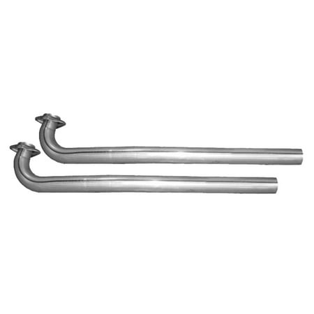 Pypes Performance Exhaust DGA10S Exhaust Manifold Down Pipe; 2.5 in.; w/Standard Manifolds; 2 Bolt Flange; Hardware Not Incl.; Natural 409 Stainless Steel;