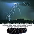 thumbnail image 5 of Wooden Beads Bracelet Lightning Struck Jujube Wood Black Bead Engraved with Sanskrit Words Mala Prayer Feng Shui Lucky For Women Men, 5 of 11