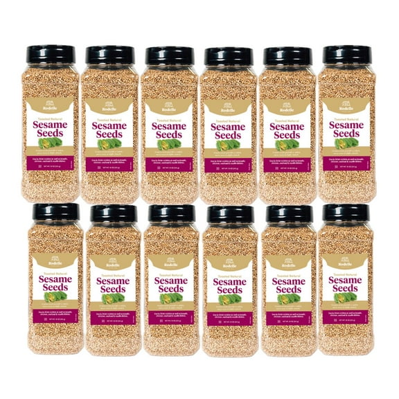 12 Pack | Rodelle Toasted Sesame Seeds, 18 oz