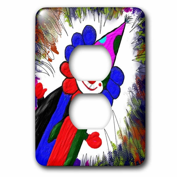 3dRose, Clown, 2 plug outlet cover