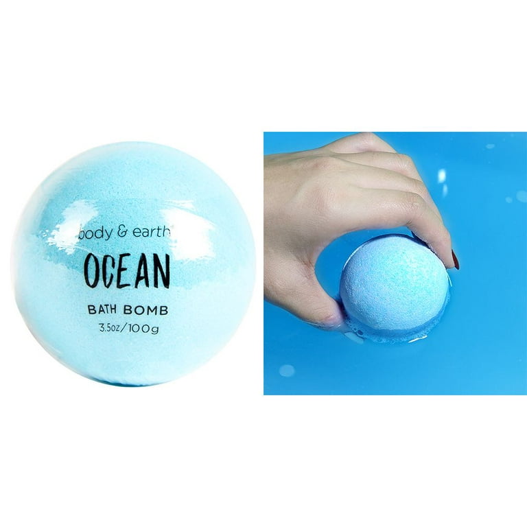 Body & Earth Relaxing, Nourishing and Luxurious Ocean Scent Bath Bomb, 3.5  oz. 