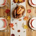 thumbnail image 5 of Red Yellow Orange Fall Table Runner - 36 Inch Long Autumn Floral Botanical Vintage Cotton and Linen Blended Dress Scarves Farmhouse Table Runner for Kitchen Dining, Coffee Table, 13" x 36", 5 of 8