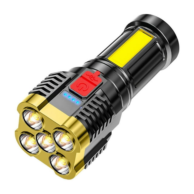 Penkiiy LED Flashlight,Focus Zoomable Flashlight, 4 Modes, Handheld Flashlight Camping Accessories for Power Cuts, Emergency, Camping, Hiking, Outdoor