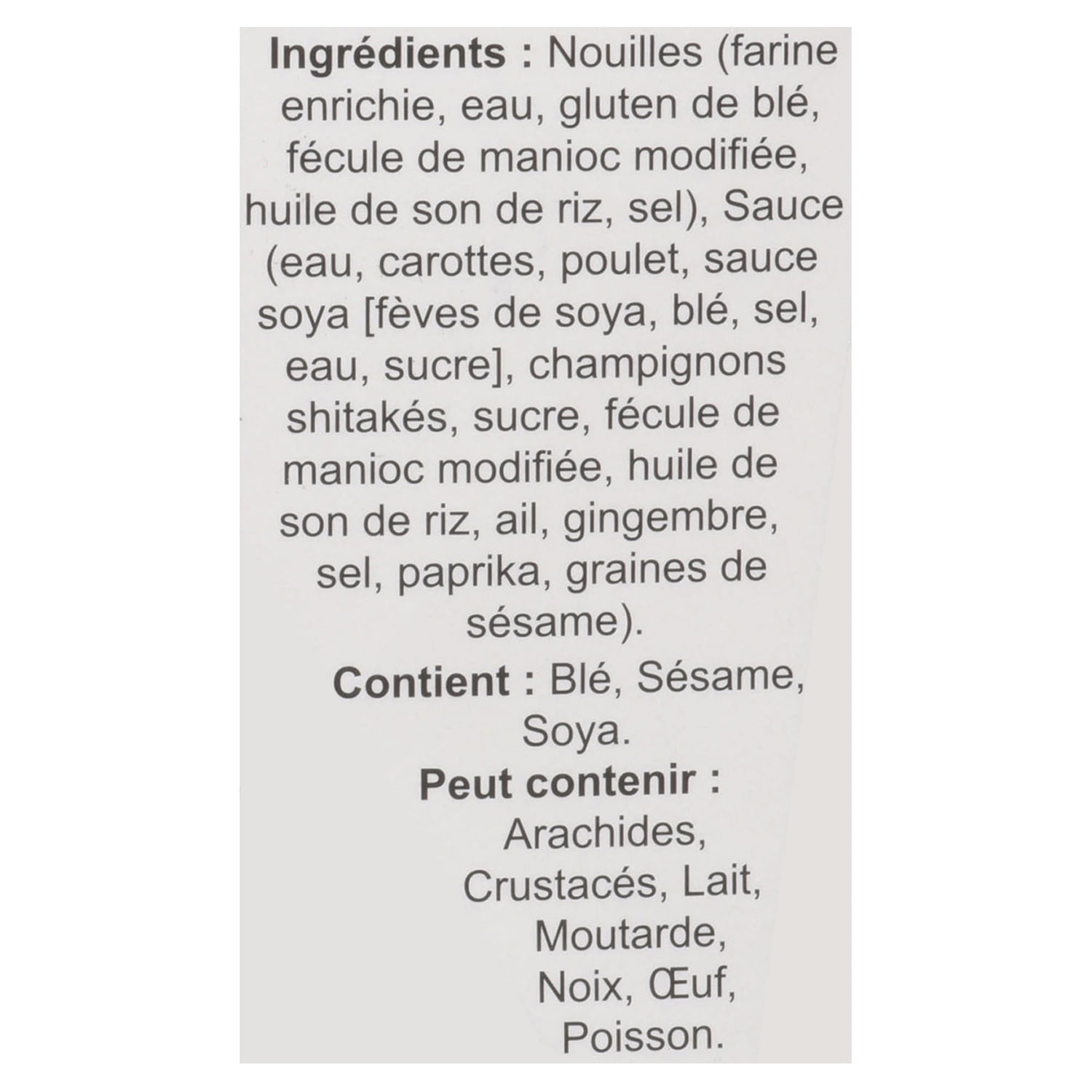 Asiatique nouilles au poulet teriyaki 280 g Nouilles au poulet teriyaki 280 g Repas