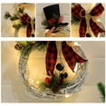 thumbnail image 6 of Christmas Wreath with Lights for Front Door,16 x 8 Inch Battery Pperated Christmas Decorations Lighted Snowman Wall Decor, 6 of 6