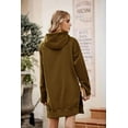 thumbnail image 6 of PRETTYGARDEN Women's Casual Pullover Sweatshirt Long Sleeve Split Hem Hoodie Dress with Kangaroo Pocket, 6 of 9