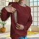 thumbnail image 2 of Tops Henley para mujer,Sudadera con capucha de lactancia para mujer, manga larga con cremallera, mezcla de poliéster, cuello redondo informal para uso doméstico, sopatenor, 2 of 8