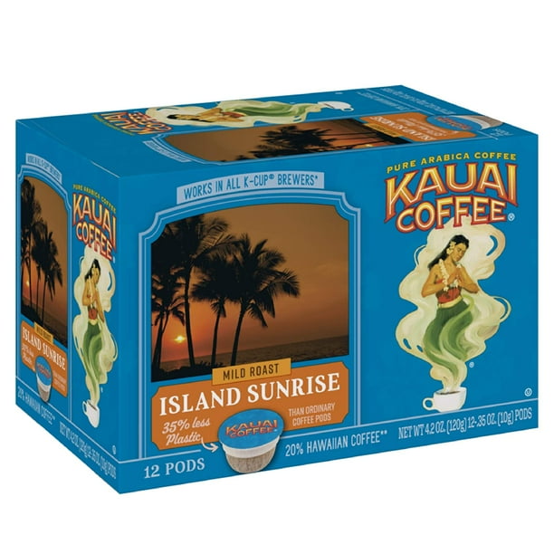 Kauai Coffee Singleserve Pods, Island Sunrise Mild Roast Premium