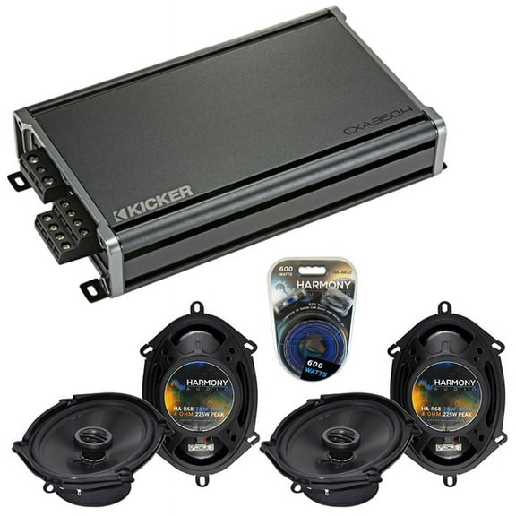 Fits Mercury Cougar 1999-2002 Speaker Replacement Harmony (2) R68 & CXA360.4 Amp