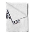 thumbnail image 2 of Letter C Soft Flannel Fleece Throw Blanket, Alphabet Sign Design Third Letter Football Soccer Themed Graphic Pattern, Cozy Plush for Indoor and Outdoor Use, 70" x 90", Black and White, by Ambesonne, 2 of 5