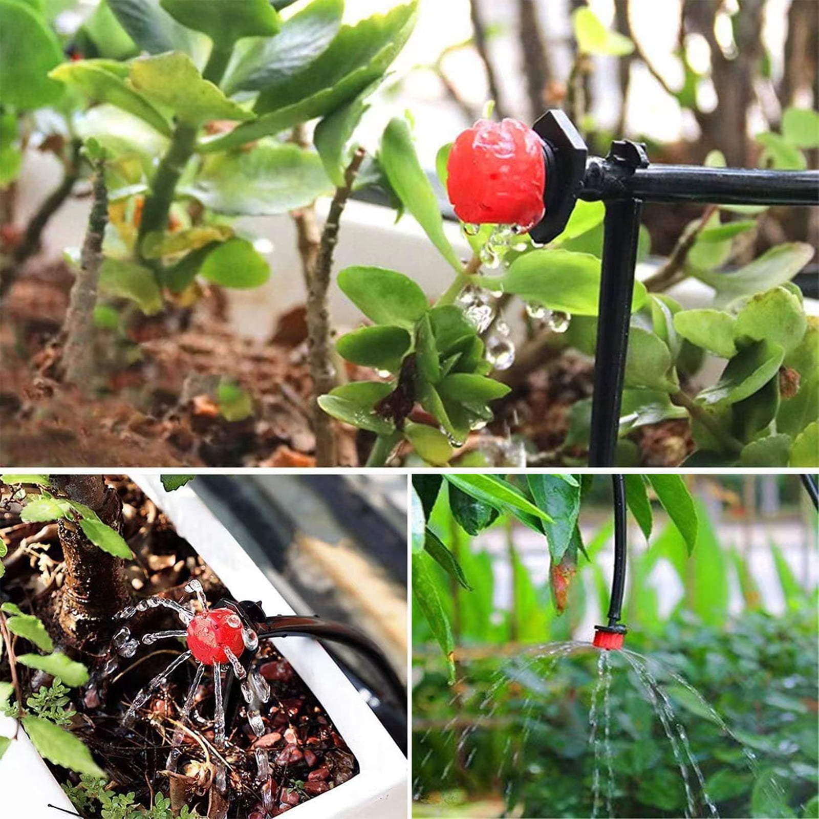 Garden Drip Irrigation Set Cooling Hose Automatic Watering Sprinkler Dripper With T Connector