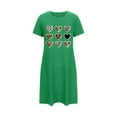 thumbnail image 4 of Sakmal Plus Size Nightgowns for Women Green Cute Short Sleepwear Print Short Sleeve Nightgowns for Women, 4 of 6