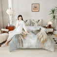 thumbnail image 3 of jejeloiu Vintage Wings Twin Comforter Sets,Gray Gold Bedding Set For Girls Reversible 2pcs, 3 of 7