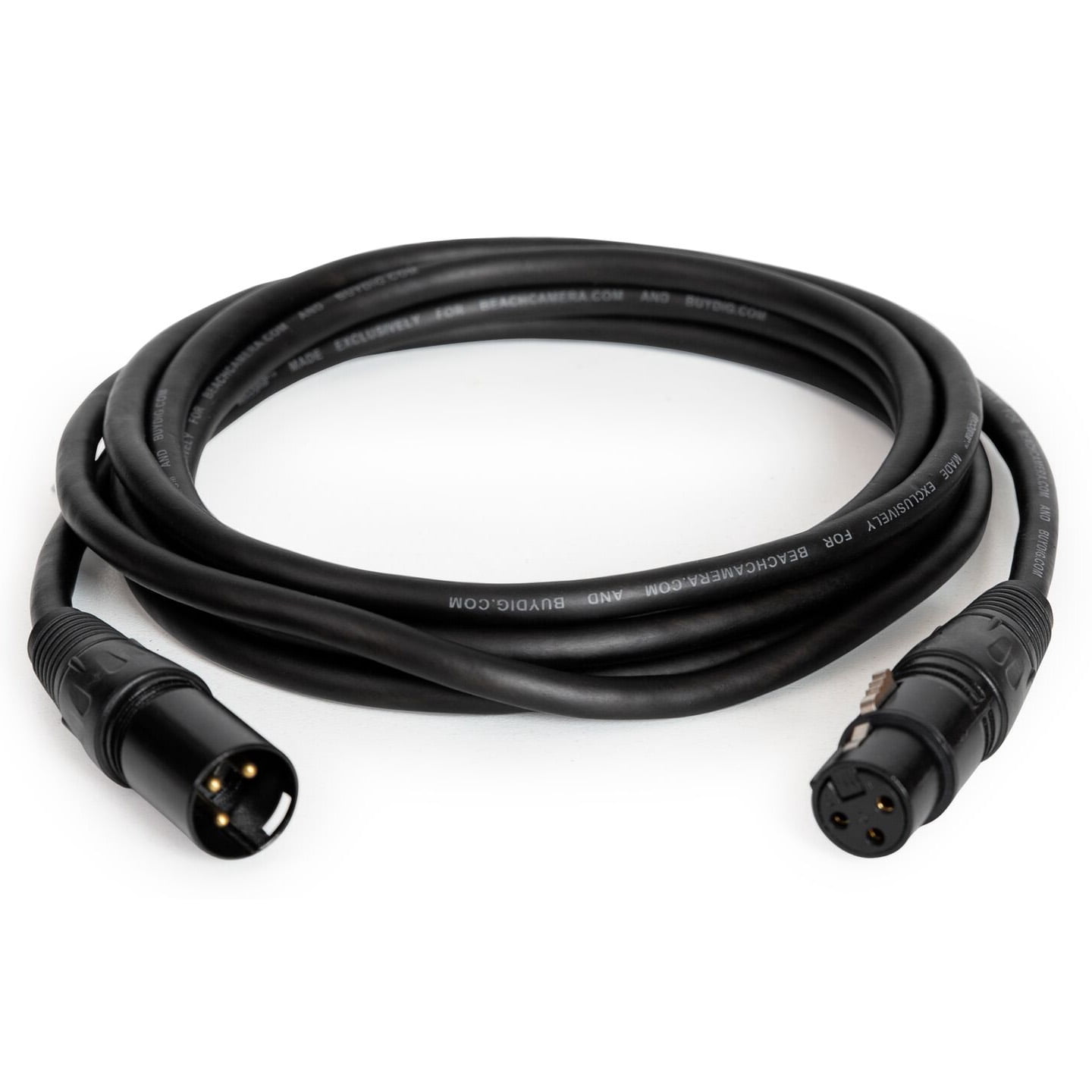 Deco Gear XLR 10' Male to XLR Female 16AWG Gold Plated Cable (2-Pack)