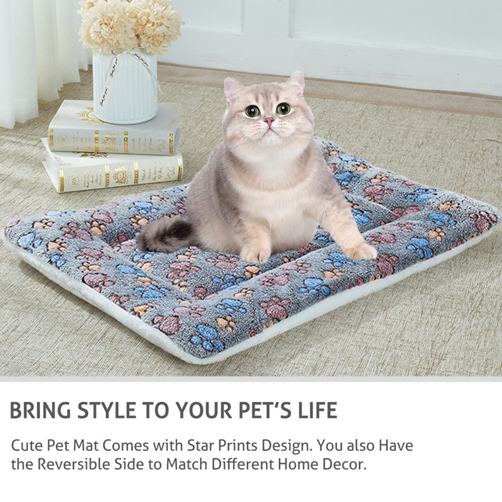 Dog Beds Crate Pad for Dogs Fit ,Ultra Soft Dog Crate Bed Washable & Anti-Slip Kennel Pad for Dogs Cozy Sleeping Mat with paw print，32*25cm,，32*25cm,F75823