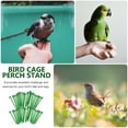 thumbnail image 5 of Raindrops 50pcs Bird Stand Parrot Plastic Stick Cage Fixation for Bird Cage Accessories Green, 5 of 6
