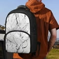 thumbnail image 5 of KUIFORTI White Marble Backpacks Laptop Backpack Lunch Backpack Trendy Nurse Teacher Work Bag with Insulated Cooler Lunch Box for Women Men/Travel Beach, 5 of 8