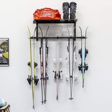 Teal Triangle Premium G-Ski+ Shelf | Holds up to 5 Pairs of Skis